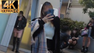 4K【大久保公園病院前】をお散歩👣スタイル抜群なP活立ち〇ぼ女子❤Walk in front of Okubo Park Hospital#tokyowalk #japanwalk