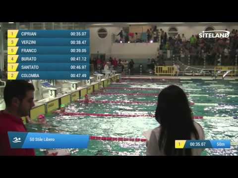 Serie 1 dei 50 Stile Libero  Assoluti Maschi Master - Campionati Regionali Master 2015 VENETO e FRI