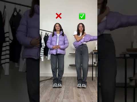 Easy Puffer Jacket Hack For Fall 😍🍂#outfitideas #outfit #fashion #fashiontrends