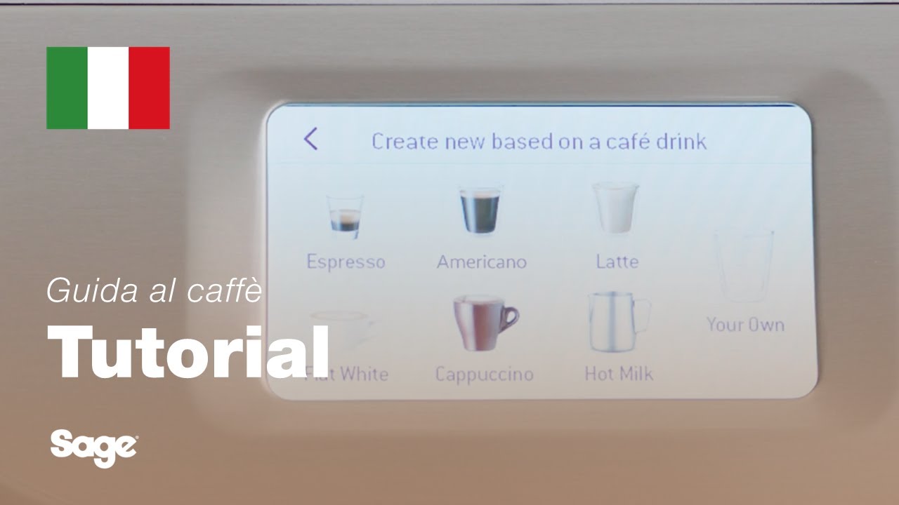 Personalizzare e salvare la selezione delle bevande 
