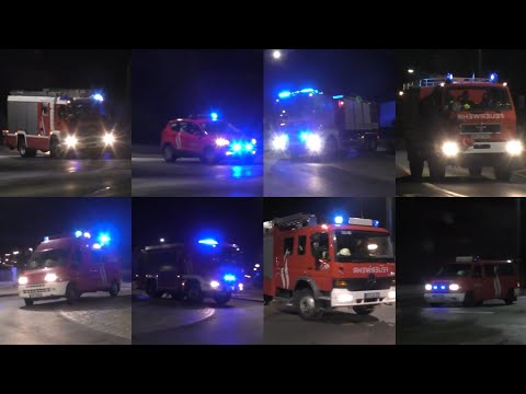 [ABC-EINSATZ IM RATHAUS!] Einsatzfahrten FF Wolfen, FF Thalheim und Polizei Bitterfeld zum Gasgeruch