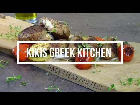 Original Bifteki mit Fetakäse gefüllt I Hacksteak