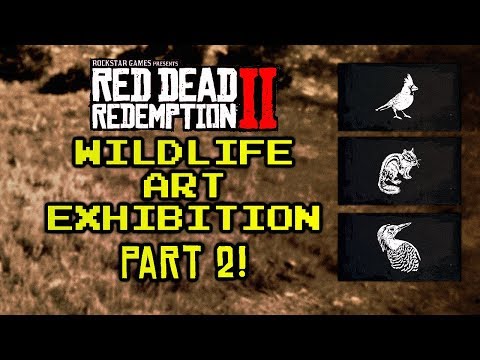 Red Dead Redemption 2 | Wildlife Art Exhibition Walkthrough - Part 2 (woodpecker, rat and cardinal)