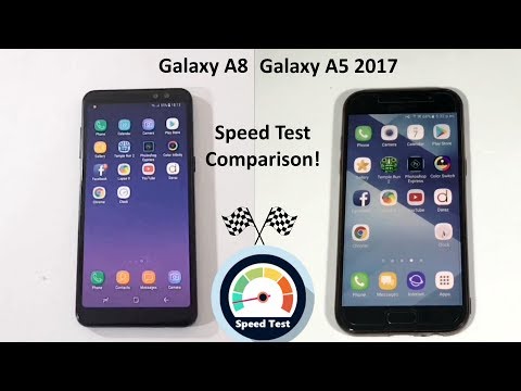 Samsung Galaxy A8 2018 Vs Galaxy A5 2017 Speed Test Comparison! Video
