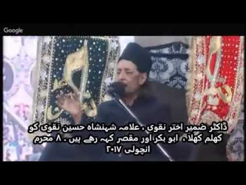 allama zameer akhtar naqvi | Allama Shahenshah Naqvi ko Muqsar khate huye