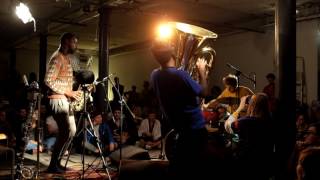 Shabaka Hutchings, Theon Cross, Max Hallett at Total Refreshment Centre London 27.07.2017