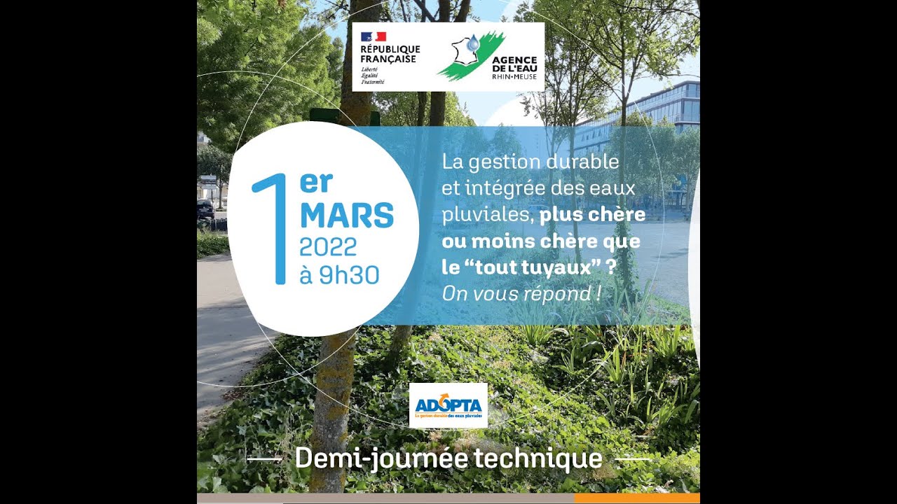 Demi journée technique AERM/ADOPTA : le coût de la gestion durable des eaux pluviales