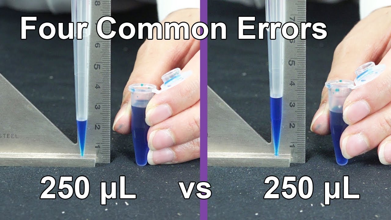Four Common Pipetting Errors - Techniques Demonstration