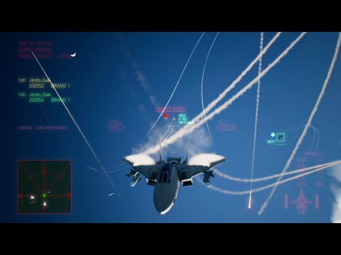 Free for All | Battle Royale | F-16Cs F-14Ds and an F-14A in the Sky | Ace Combat 7