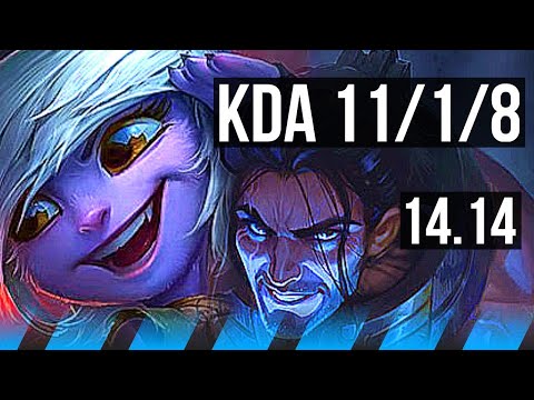 TRISTANA vs SYLAS (MID) | 11/1/8, Legendary, 700+ games | NA Master | 14.14