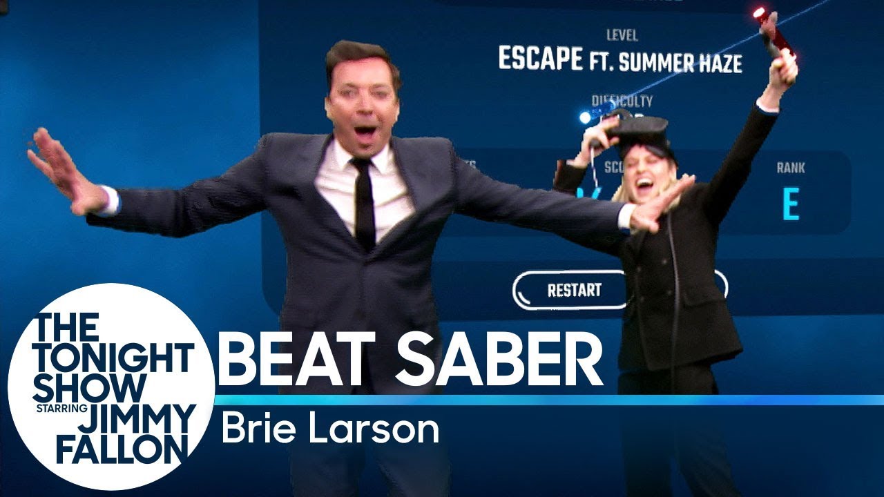 Beat Saber with Brie Larson - YouTube