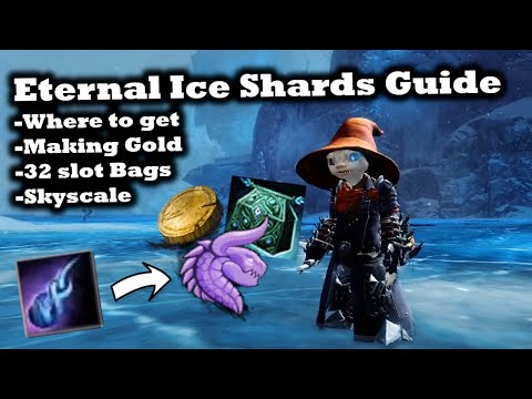 Eternal Ice Shards Guide for Guild Wars 2 - Where to get, Make Gold, 32 slot bags, Skyscale