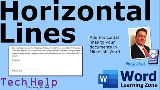 How to Insert Horizontal Lines to a Microsoft Word Document - Dividers, Form Blanks, Signature Line