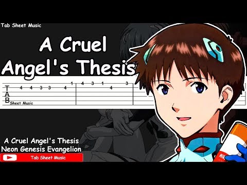 Neon Genesis Evangelion OP - A Cruel Angel's Thesis Guitar Tutorial Video