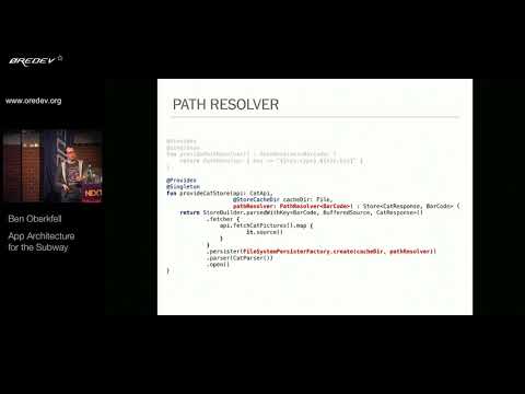 Øredev 2017 - Ben Oberkfell - App Architecture for the Subway
