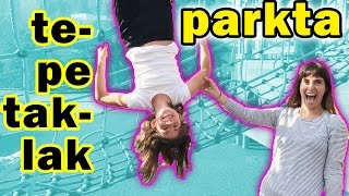 Maya Okul Arkadaşlarıyla Parkta Tepetaklak | Bizim Aile Eğlenceli Çocuk Videoları