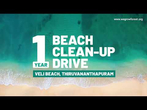One Year Beach Clean-Up Drive - Veli Beach, Thiruvananthapuram