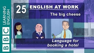Booking a hotel room – 25 – English at work reserves your room