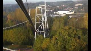 Vertigo Suspended Roller Coaster POV Walibi Belgium Onride Single Rail