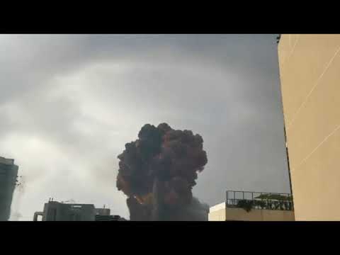 Close Up Explosion of the Lebanon Firework Factory 1