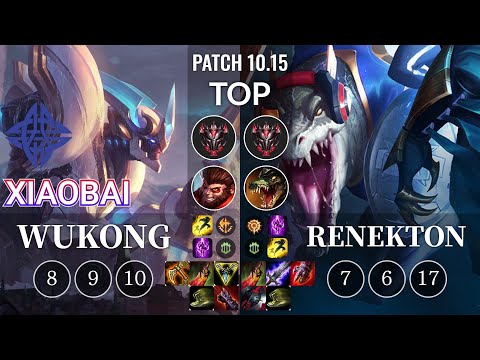 ES Xiaobai Wukong vs Renekton Top - KR Patch 10.15