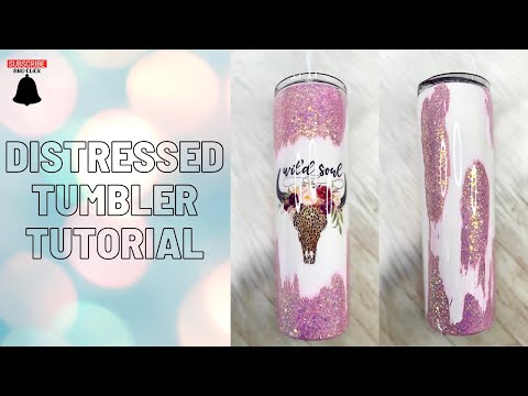 Distressed tumbler tutorial