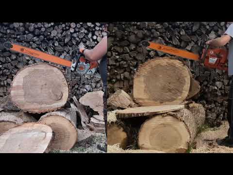 Husqvarna 395 xp Vs. Stihl MS 500i / Brutal K.O. ..