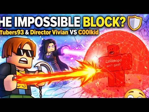 Tubers93 e la regista Vivian contro C00lkid: Il blocco IMPOSSIBILE! 🛡️ (Battaglia Roblox) 😯