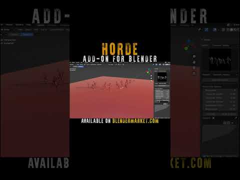 ✅ Horde Add-on for Blender: Drawing Runners Demo #shorts
