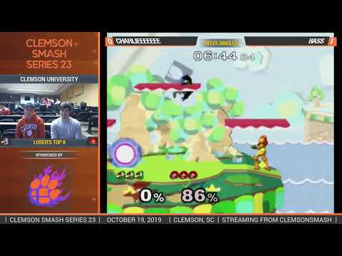 Clemson Smash Series 23 - Losers R4 - bass (Samus) vs. Charlie (Falco) - SSBM