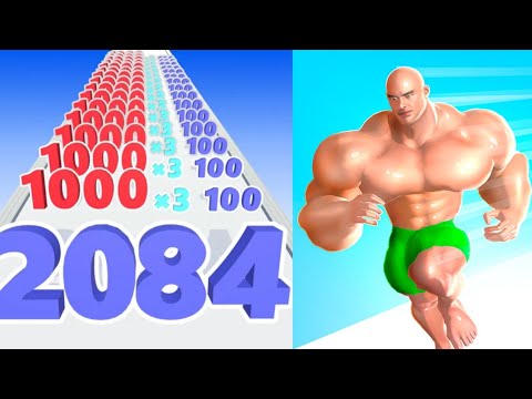 Number Master Run and Merge Vs Muscle Rush 3D Gameplay ( All Max Levels ) Math Gameplay Gaming video