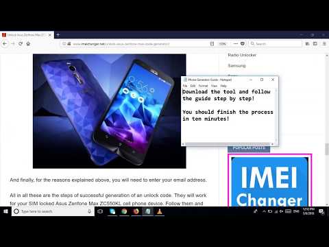 Unlock Asus Zenfone Max ZC550KL Code Generator For Free