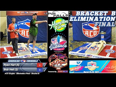 SINGLES CORNHOLE ELIMINATION FINAL/BRACKET B: (6) HART VS (2) HEIL: FROM LAS VEGAS/WESTGATE CASINO