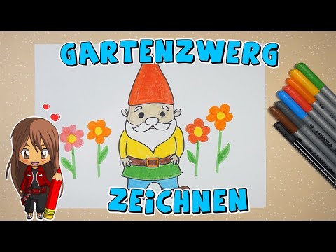 Gartenzwerg einfach malen für Kinder | ab 7 Jahren | Malen mit Evi | deutsch