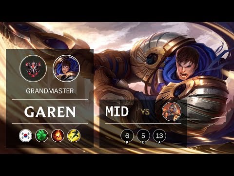 Garen Mid vs Qiyana - KR Grandmaster Patch 9.15