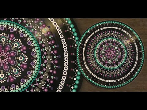 How to Paint a Record Album Dot Mandala tutorial - Repurpose - 330 - Sue Sloan