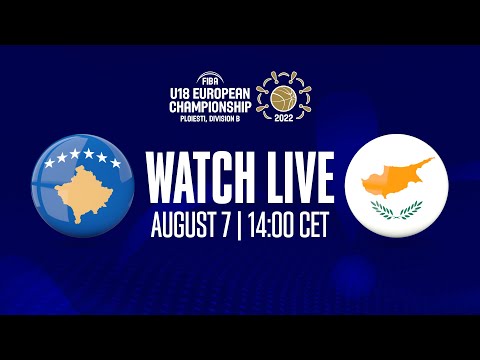 Kosovo v Cyprus | Full Basketball Game | FIBA U18 European Championship 2022 - Division B