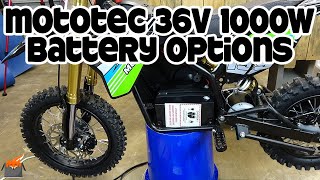 Battery Options - MotoTec 36v 1000w Pro Electric Dirt Bike