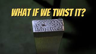 Making Twisted Damascus Steel for Liner lock folders