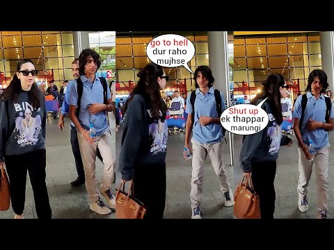 Karisma Kapoor got angry & gave shocking reaction as her Son Kiaan Refuses To Walk With Her