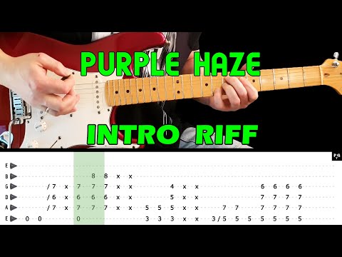 PURPLE HAZE - Guitar lesson - Intro riff (with tabs & EXTRA slow lesson) -  Jimi Hendrix Experience
