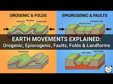 🌍 Earth Movements Explained | Orogenic & Epiorogenic, Faults, Folds & Landforms |