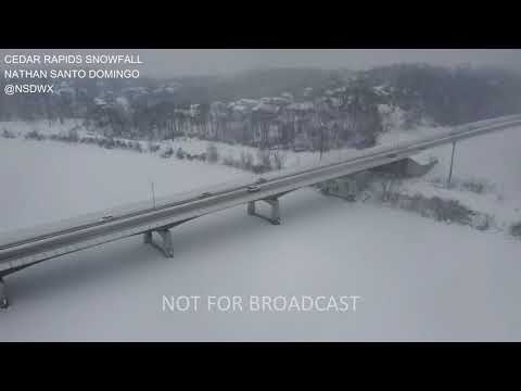 Fresh snow over Cedar Rapids - February 21, 2021