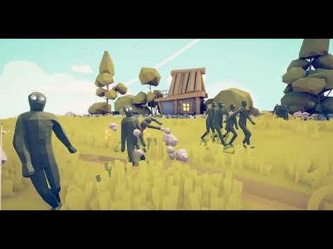 10 Riot Police  Vs 25 Zombies Army - Totally Accurate Battle Simulator - TABS