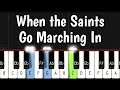 When The Saints Go Marching In Fast And Slow Easy Piano Tutorial Beginner