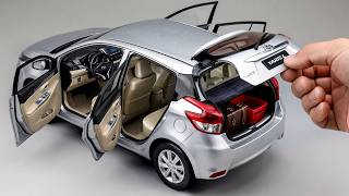 Unboxing of Toyota Yaris/Vitz/Vios 1:18 Scale Diecast Model Car (Realistic Details)💖