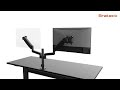 Brateck Dual Monitor Pole-Mounted Gas Spring Monitor Arm, max. 32", 9 kg, Matt Black