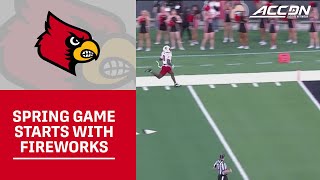 Louisville Spring Game Starts With Fireworks