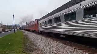 preview picture of video 'TVRM Southern 630 leaving Johnson City TN westbound - 21st Century Steam'