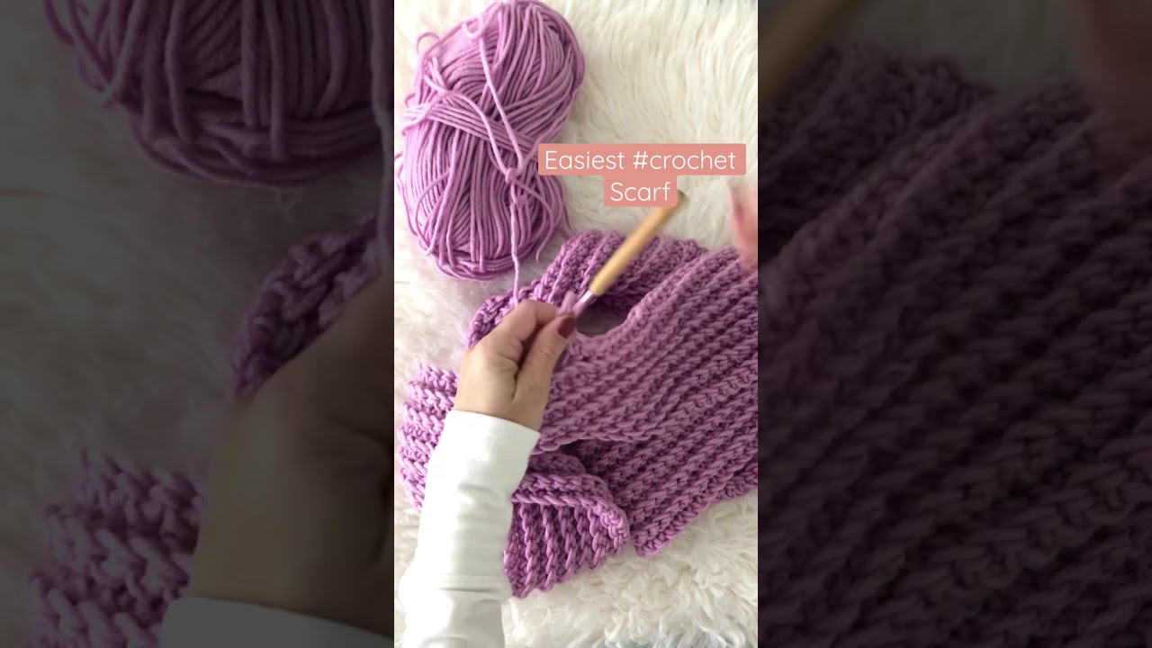 Easiest #crochet Scarf for Fall 🍂